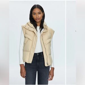 PISTOLA JOSS QUILTED PUFFER VEST IN COLOR WARM SAND